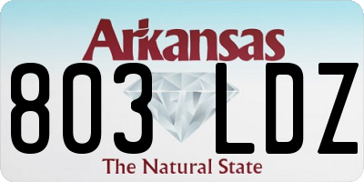 AR license plate 803LDZ