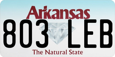 AR license plate 803LEB