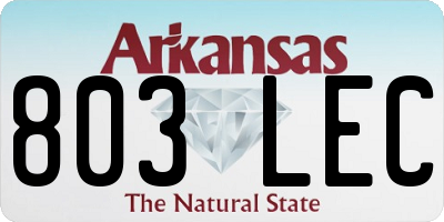AR license plate 803LEC