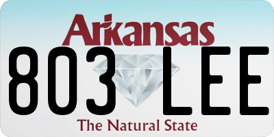AR license plate 803LEE