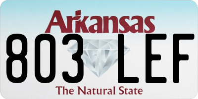 AR license plate 803LEF