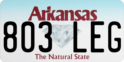 AR license plate 803LEG