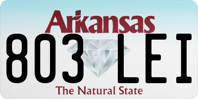 AR license plate 803LEI