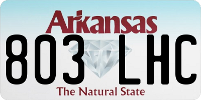 AR license plate 803LHC