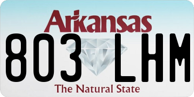 AR license plate 803LHM