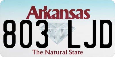 AR license plate 803LJD