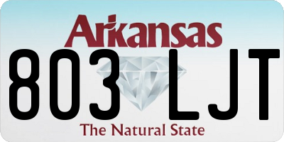 AR license plate 803LJT