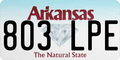 AR license plate 803LPE