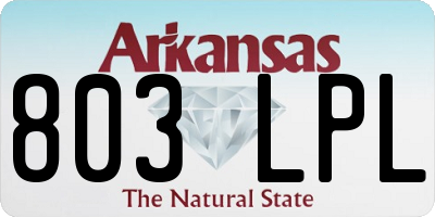 AR license plate 803LPL
