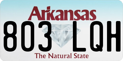 AR license plate 803LQH
