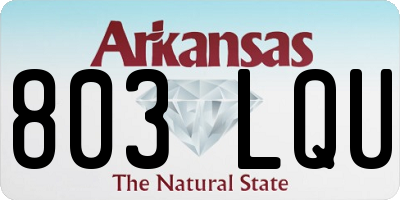 AR license plate 803LQU