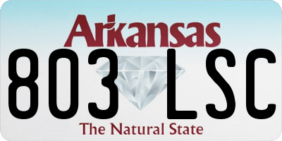 AR license plate 803LSC