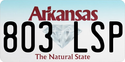 AR license plate 803LSP