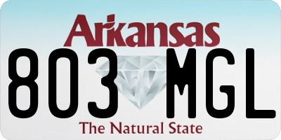 AR license plate 803MGL