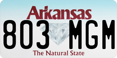 AR license plate 803MGM