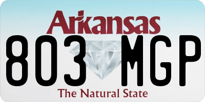 AR license plate 803MGP