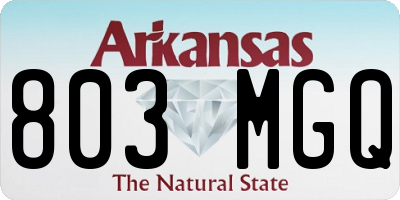 AR license plate 803MGQ
