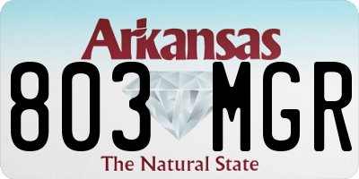 AR license plate 803MGR