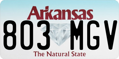AR license plate 803MGV