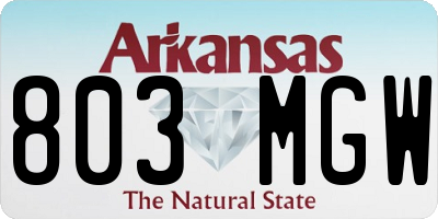 AR license plate 803MGW