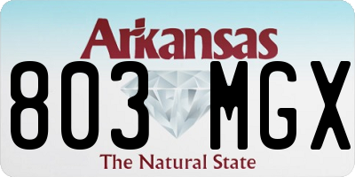 AR license plate 803MGX