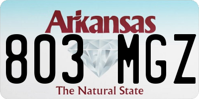 AR license plate 803MGZ
