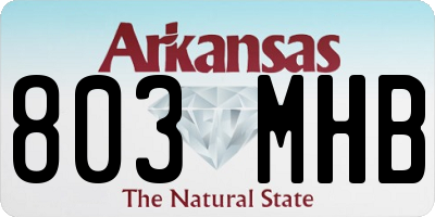 AR license plate 803MHB