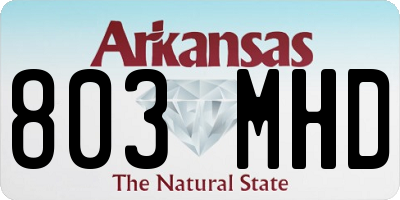 AR license plate 803MHD