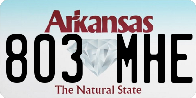 AR license plate 803MHE