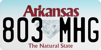 AR license plate 803MHG
