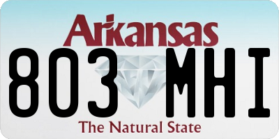 AR license plate 803MHI