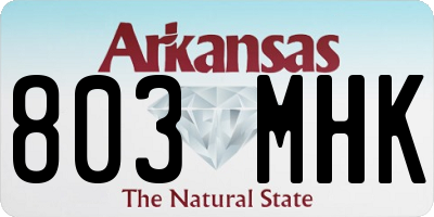 AR license plate 803MHK