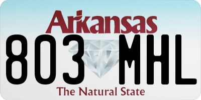 AR license plate 803MHL