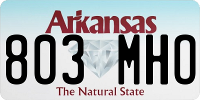 AR license plate 803MHO