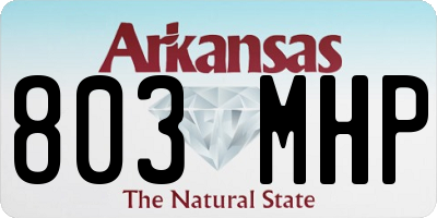 AR license plate 803MHP