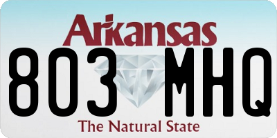 AR license plate 803MHQ
