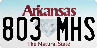 AR license plate 803MHS