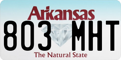AR license plate 803MHT