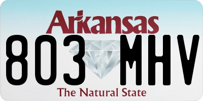 AR license plate 803MHV