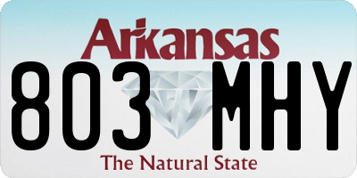 AR license plate 803MHY