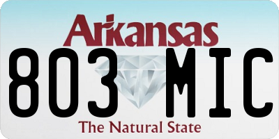 AR license plate 803MIC