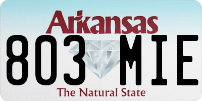 AR license plate 803MIE