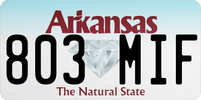 AR license plate 803MIF