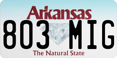 AR license plate 803MIG