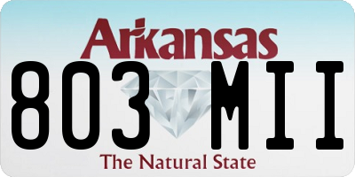 AR license plate 803MII