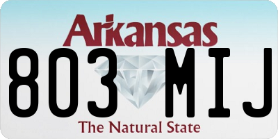 AR license plate 803MIJ