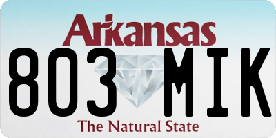 AR license plate 803MIK