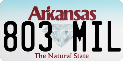AR license plate 803MIL