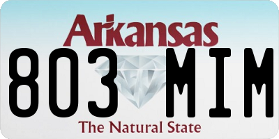 AR license plate 803MIM