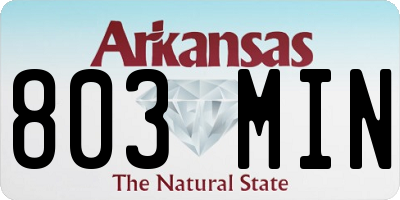 AR license plate 803MIN